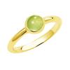 Lala Christie Women's Pinky Ring In Silver 925 and Yellow Gold with Peridot and Natural Cabochon Stones, Size 3