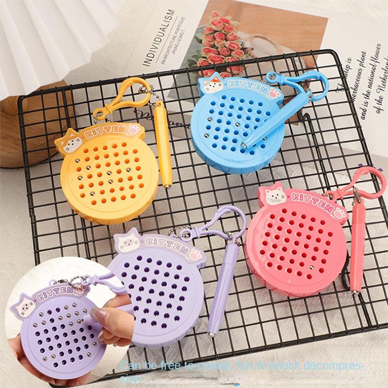 Милая Мультяшная Доска для Рисования Стальными Шариками Kawaii Игрушка для Рисования Каракулей для Детей Подвеска-Шарм для Сумки Пары Веселый Подарок на День Рождения для Мальчиков и Девочек