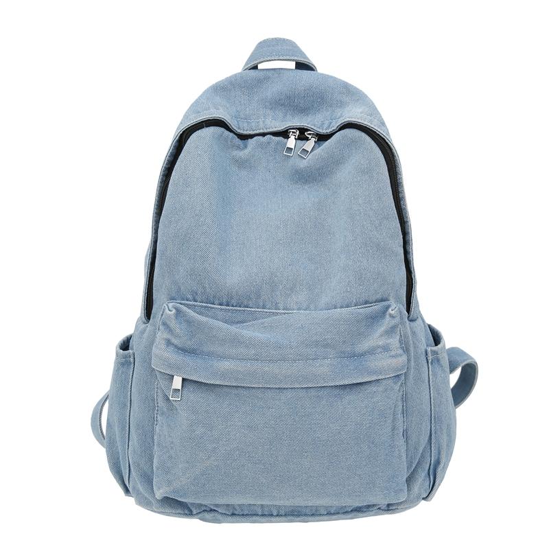 Denim Backpack Women's Large Capacity Lightweight Backpack for Men Student School Bag