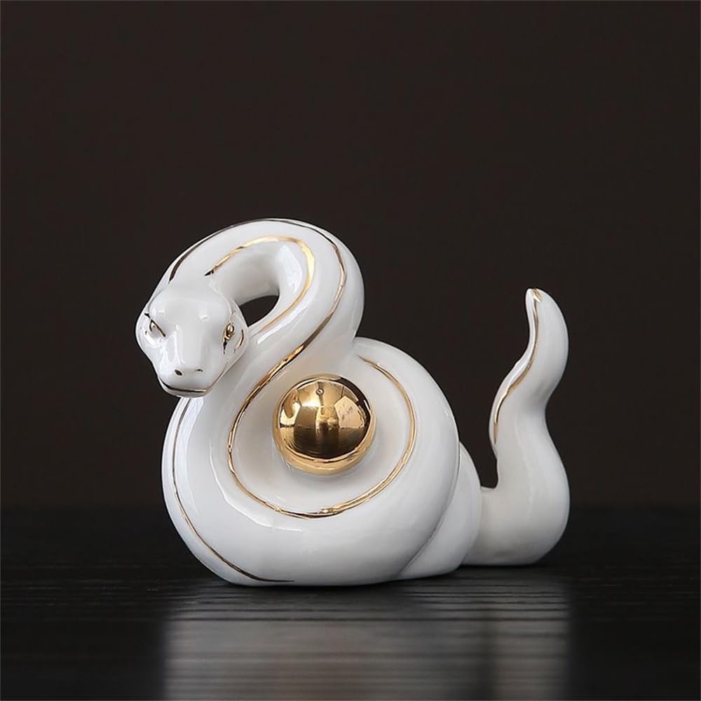 Zodiac Snake Figurine Snake 2025 White Snake Entrance Lucky Charm Snake Snake Zodiac Figurine Increase Luck Feng Shui Goods Luck Luck Fortune Fortune