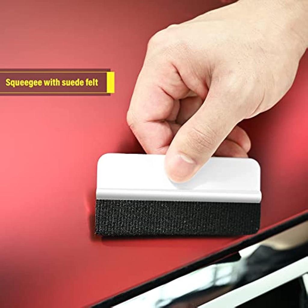 Наборы аппликаторов для установки виниловой пленки: Мини-ракель для тонировки с мягкой оберткой, ремесленный нож 30 градусов с 5 прямыми лезвиями и 5 сменными изогнутыми краями