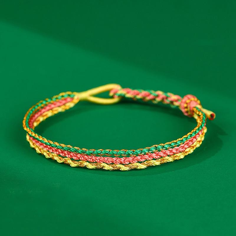 Noter New Chinese Style Good Luck String Bracelet Women Men Handmade Adjustable Meditation Healing Rope Braslet Leisure Pulseria
