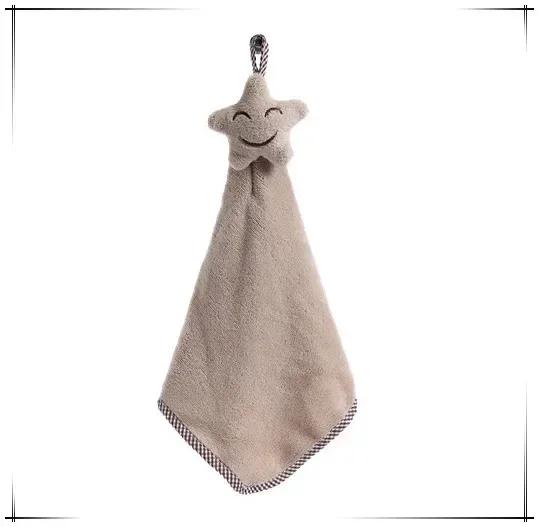 Bathroom Supplies Hanging Cute Coral Velvet Hand Towel Kitchen Thickened Absorbent Lint-free Dishcloth Washcloth Acccessories