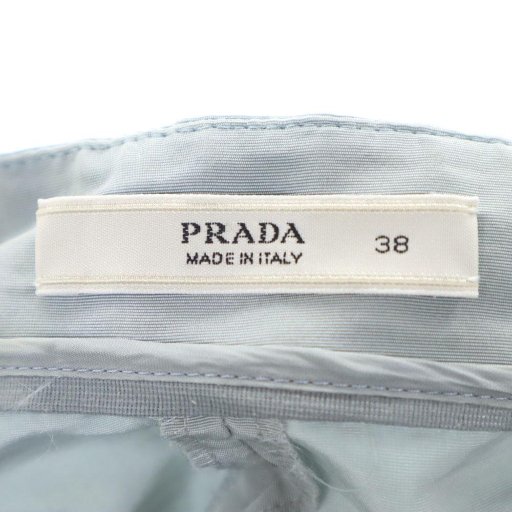 Prada Сделано в Италии Шорты-запахи из шелковой смеси 38 Синие Женские Б/У