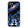 Чехол для телефона Cover для iPhone 17 16 15 14 13 12 Pro Max 11 Pro Max 17 AIR Plus Ударопрочный Мягкий ТПУ Корпус Вселенная Звездное Небо Луна