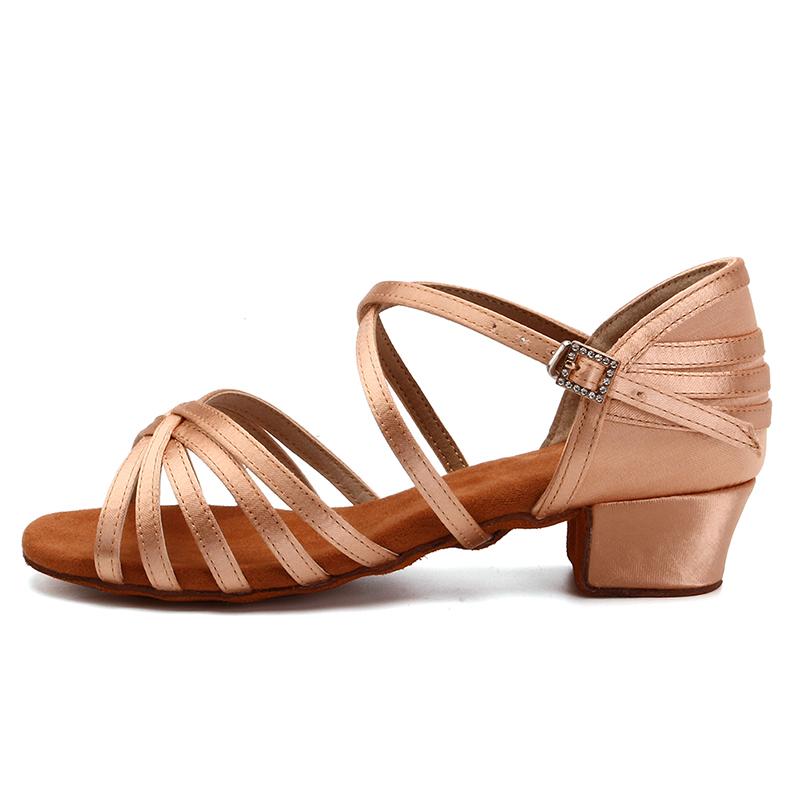 Туфли для латиноамериканских танцев на низком каблуке для детей, девочек, женщин, с мягкой подошвой, танцевальные туфли для танго, сальсы, бальных танцев, на каблуке 3,5 см