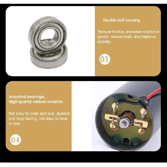 60KG 28-395 M6 * 75mm threaded shaft DC reduction motor micro planetary gear screw long shaft 12V24V low-speed small motor