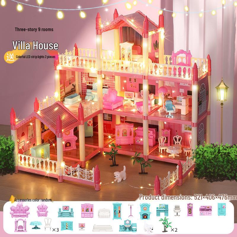 Игровой набор Кукольный домик Замок принцессы: Пазл Вилла для девочек