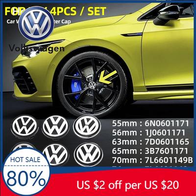 2026 Горячие Для VOLKSWAGEN VW 4шт 55мм 56мм 65мм 63мм Стайлинг Автомобиля Центральные Колпачки Колес Колпачки Ступиц Значки Аксессуары Для VW Volkswagen