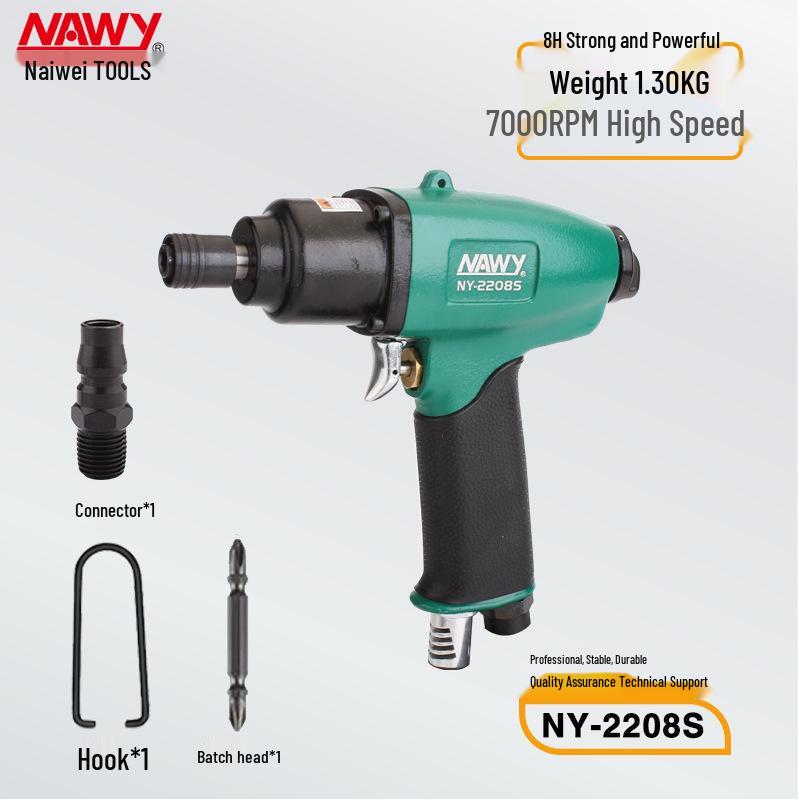 Taiwan Naiwei 5H8H Industrial Air Ratchet Pneumatic Screwdriver with Pistol Grip and Torque Control