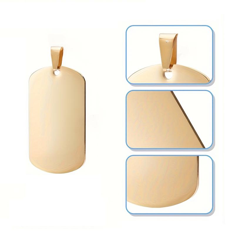 1Pc Simple Temperament Earring Jewelry Oval Shape Used For Making Necklace Stainless Steel Pendant Excellent Material Multicolor