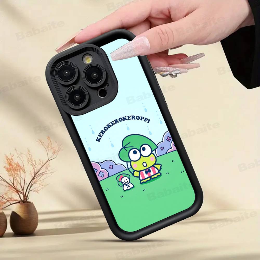 Милый Мультяшный Чехол для Телефона K-Keroppis Для IPhone 11 12 13 16 15 17 14 Pro Max Мягкий Силиконовый Чехол Funda