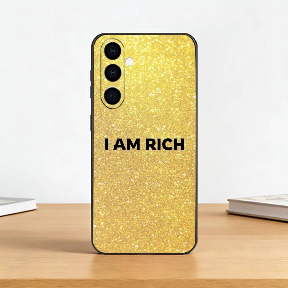 Чехол для телефона Money Gold A-Art для Samsung Galaxy A73, A72, A71, A70, A53, A52, A51, Другие Мягкий Черный Чехол