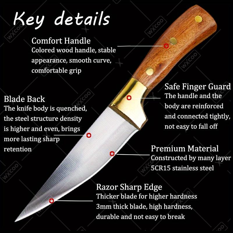 1 шт. Кованый вручную кухонный нож из нержавеющей стали Профессиональный нож для обвалки и разделки Мясной нож-топорик для овощей Универсальный кухонный нож