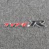 3D Metal Type R Logo Car Rear Trunk Front Grill Badge Emblem Sticker Decals For Honda Civic Fit Accord TypeR Accessories CTI4