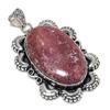 Родонит Драгоценный камень Ручная работа 925 Стерлинговое серебро Ювелирное изделие Подвеска 2.17" m3G05