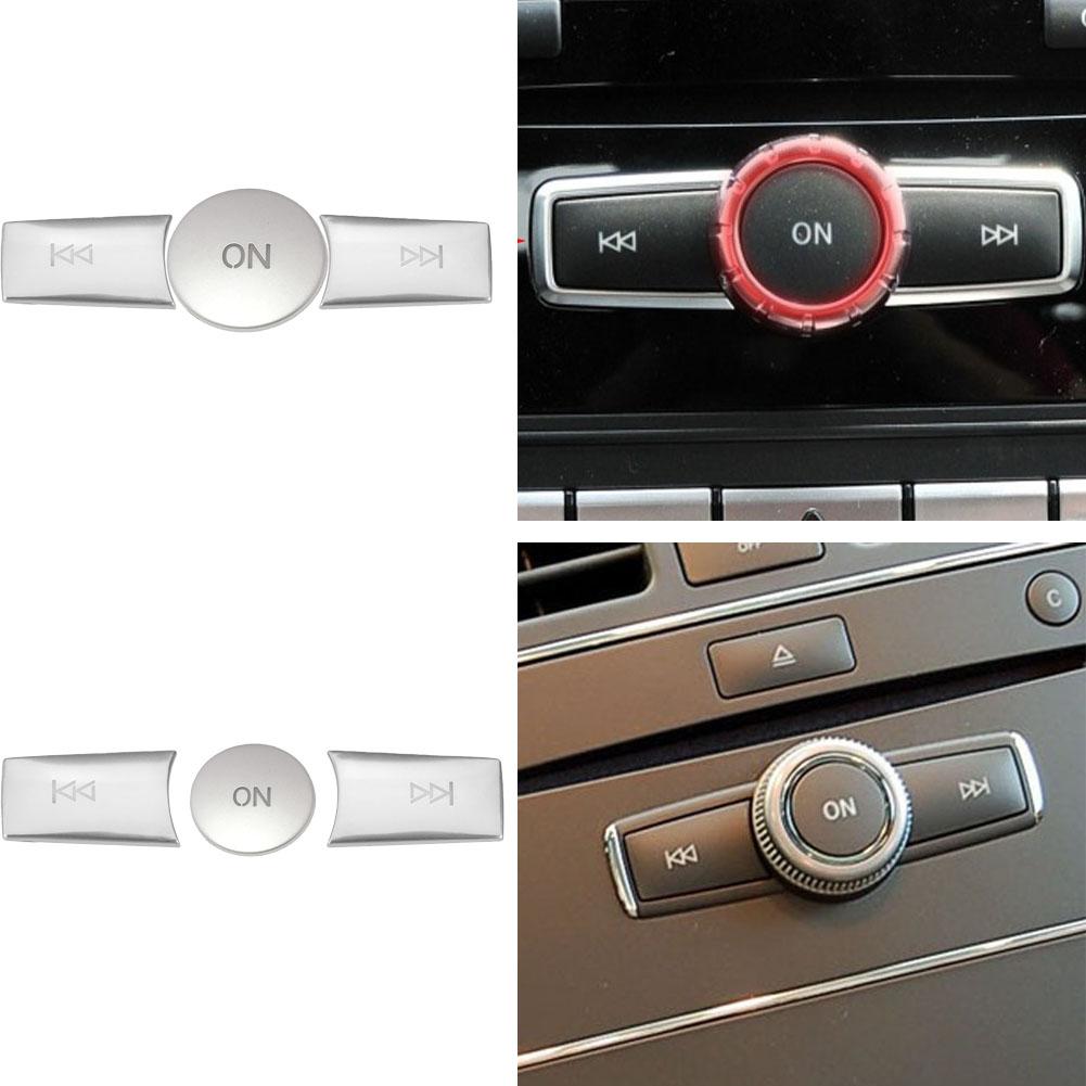 3 Pcs/set For Mercedes Benz A B C ML CLS Class W204 GLK X204 E Class W212 Car Volume ON Buttons Cover Stickers