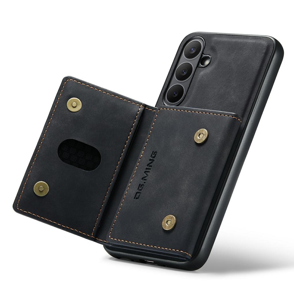 DG.MING Серия M2 для Samsung Galaxy S25 FE Чехол PU+PC+TPU Чехол для телефона Съемный кошелек