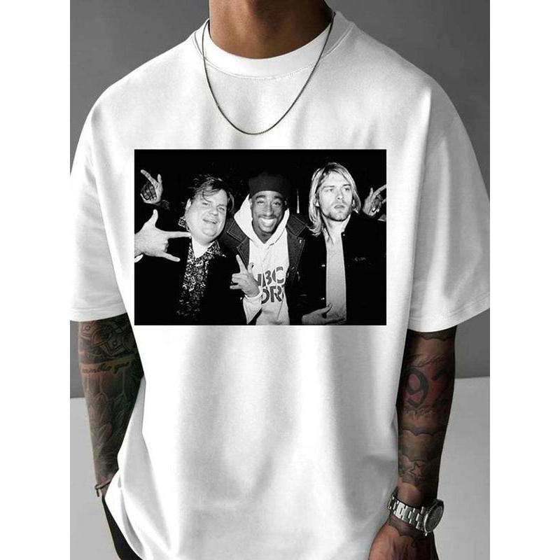 Футболка с принтом Легенды Крис Фарли 2Pac Shakur и Курт Кобейн для унисекс