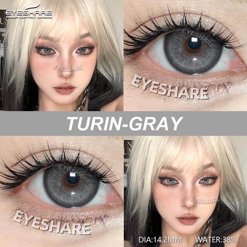 Eyeshare Новые модные цветные контактные линзы, темно-синие контактные линзы, зеленые красивые линзы, коричневые контактные линзы, серые мягкие линзы, 1 пара