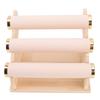Bracelet Holder 3 Tier Detachable Jewelry Display Stand with Wooden Tray for Watch Home Shop Pink