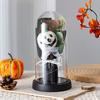 Pumpkin Dome Light LED Clear Cloche Pumpkin Night Light for Halloween Home Kitchen Tabletop Mantel Garden Poolside Decor