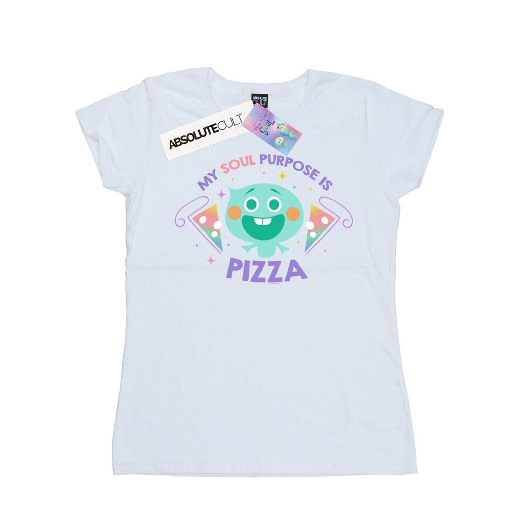 Disney Женская хлопковая футболка Soul 22 Soul Purpose Is Pizza