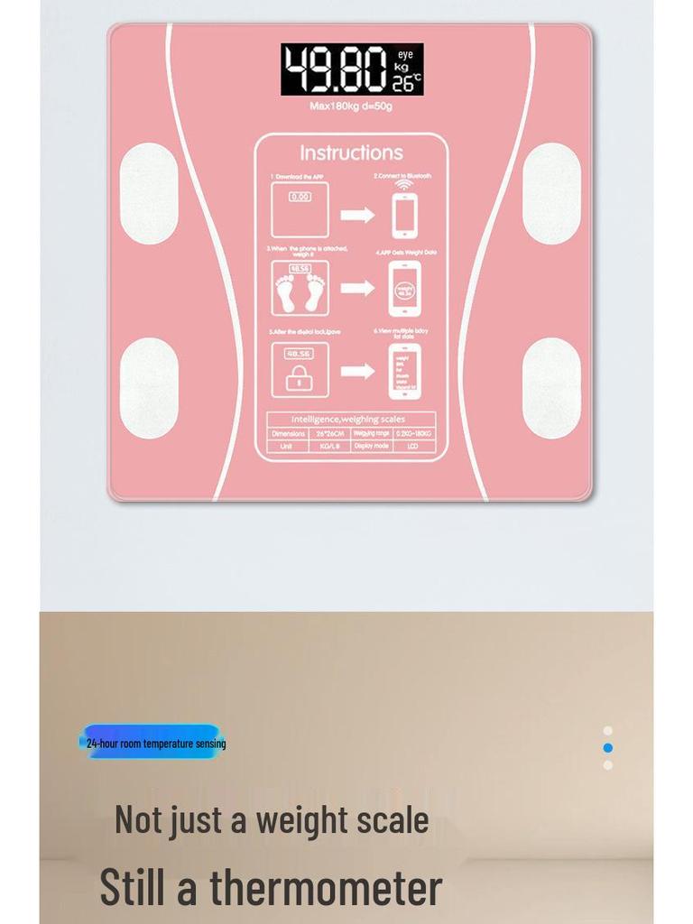 Smart Bluetooth Body Fat Scale for Accurate Household Weight Measurement