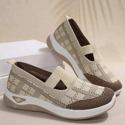 Женская обувь 2025 Высокое качество Слипоны Женские вулканизированные туфли Сочетание цветов Легкие Бестселлер Удобная повседневная обувь