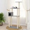 VidaXL Cat Tree with Sisal Scratching Posts Light Grey 147 Cm