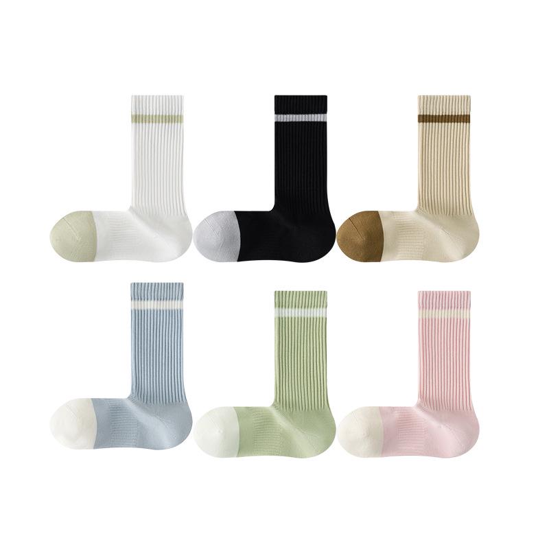 Женские хлопковые носки на весну и осень - Дышащие, Влагоотводящие, Защищающие от запаха для спорта, бега и фитнеса