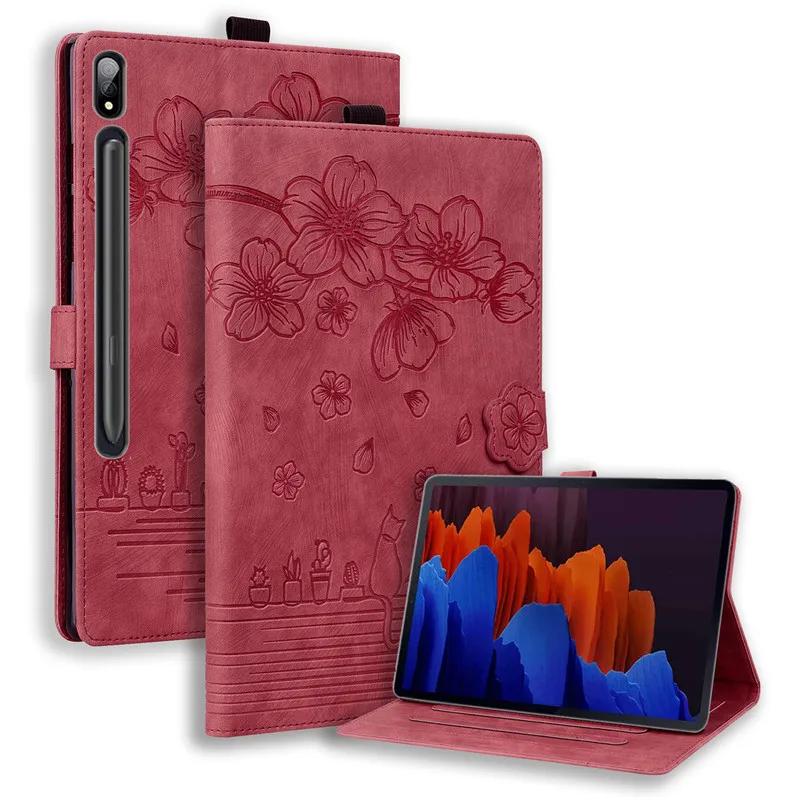 Чехол для Samsung Tab S9 FE 10,9" Роскошная обложка-книжка из ПУ-кожи с кошельком для Funda Galaxy Tab S9 FE Tab S9 Чехол Обложка Coque