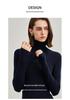 Women's Seamless Wool Turtleneck Knit Base Layer Shirt