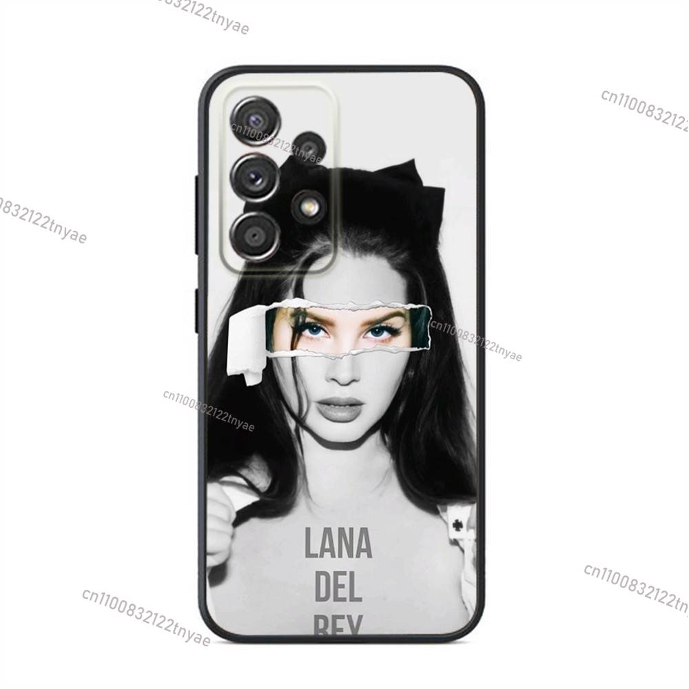 Чехол для телефона Singer Lanas-w-Del-R-Rey для Samsung S24,21,22,23,30,Ultra,20,Plus,Note,10,9, Черный мягкий силиконовый чехол