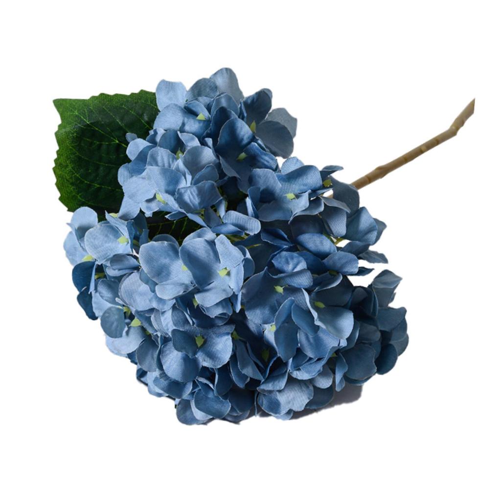 45cm Artificial Hydrangeas Flower Multipurpose Lifelike with Green Leaves Flower Arrangements for Wedding Centerpiece Handmade