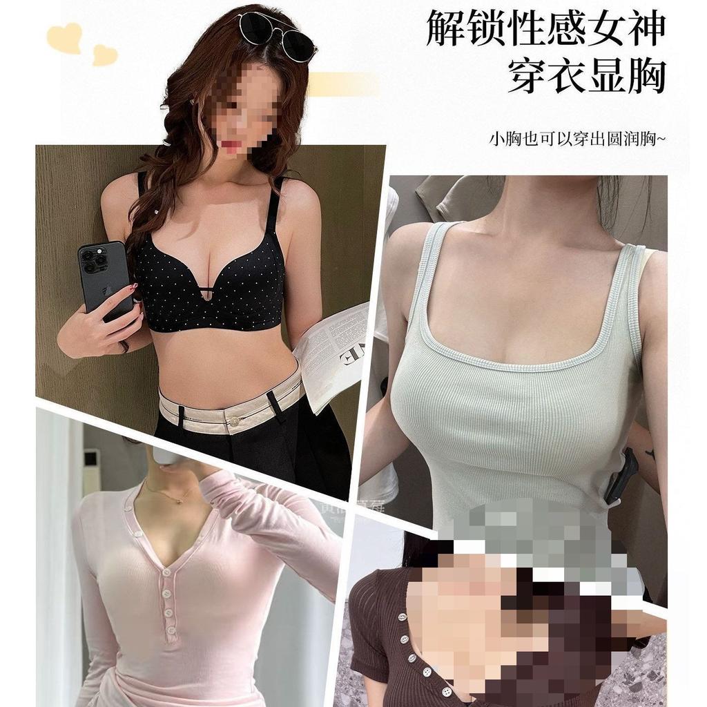 New sweet hollow polka dot underwear women's small breasts gather and show large, no steel ring, no empty cup, anti-hanging upper support bra cover