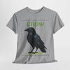 Unisex Crow Tee - Dark Graphic Cotton Shirt for Urban Casual Outfits