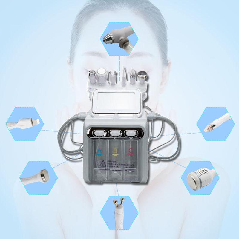 NewH2O2 6 в 1 портативная гидродермабразия для ухода за кожей, косметическая машина, струя кислорода, гидроалмазный пилинг, микродермабразия