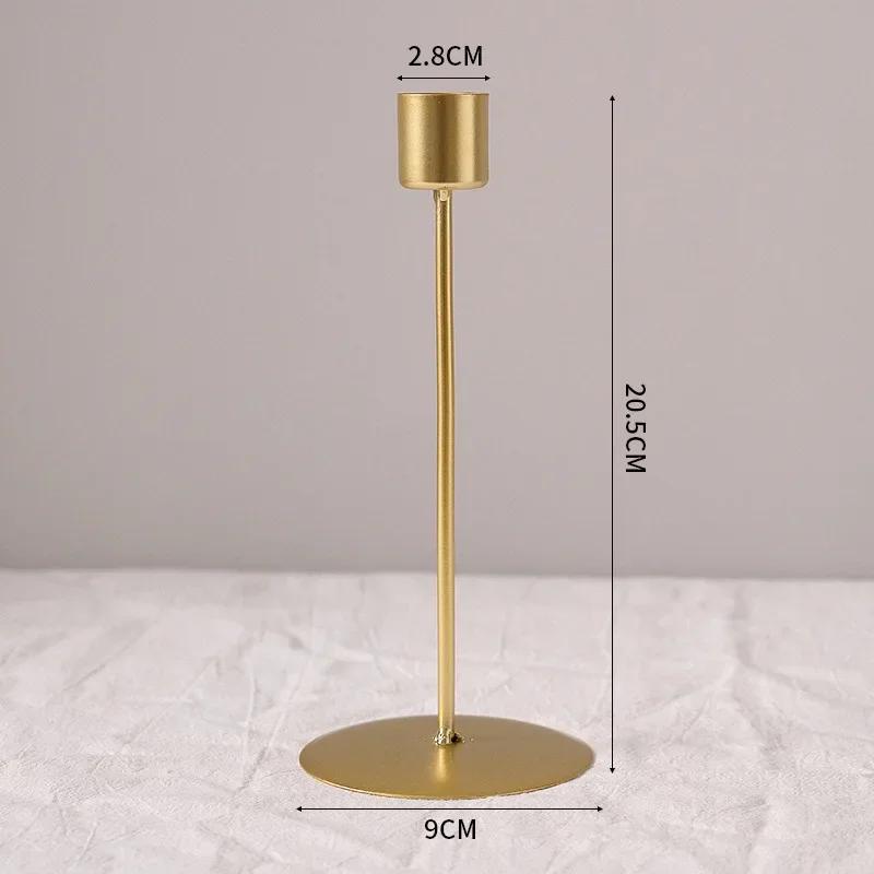 Candle Holders Modern Metal Candlestick Wedding Candle Stand Exquisite Desktop Party Decor for Home Office Decor