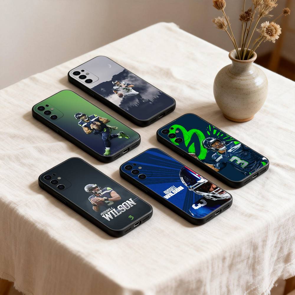R-Russell Rugby Wilson 3 phone Case For Samsung S26,25,24,21,22,23,30,20,Ultra,Plus,Fe,Lite Black Soft Cover