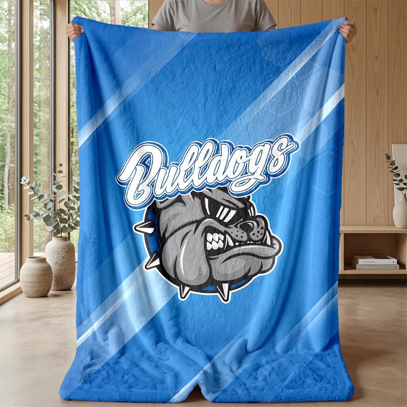 Canterbury-Bankstown Bulldogs Flannel Fleece Blanket Cozy Warm Throw Blanket For Couch Bed Travel All Season Use