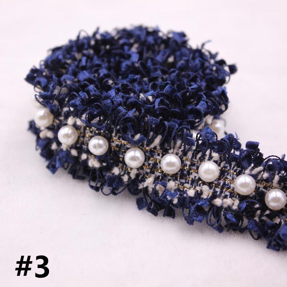 1 ярд DIY Craft Vintage швейные принадлежности ручной работы костюм платье лента ткань кружевная отделка жемчужные бусины