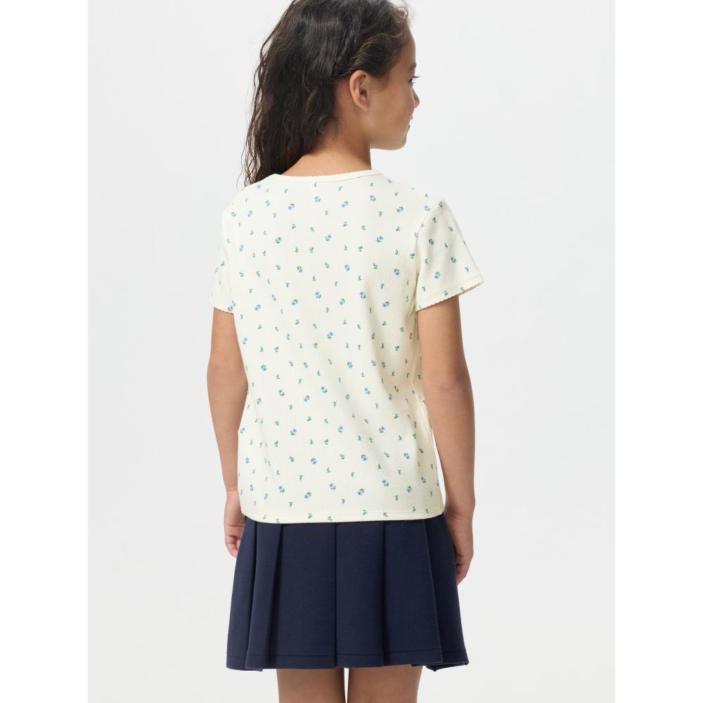 Uniqlo Японская женская рубчатая футболка