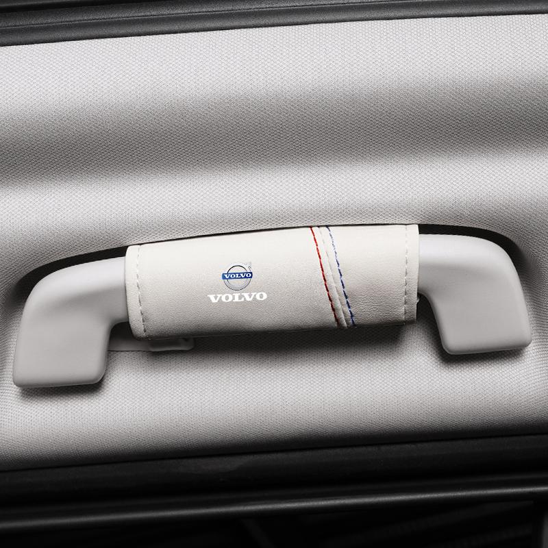 2Pcs Suede Handle Cover Car Roof Armrest Pull Protection Glove For Volvo S90 XC40 V60 V70 S80 V40 XC90 S60 C30 T6 V90 R XC60 V50