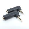 Gold Plated 3.5 Jack Right Angle Male Female To 3.5mm 3/4Pole Male Audio Connector Stereo Plug L Shape Jack Adapter 1pcs