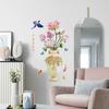 3D Large Vase Wall Sticker Lotus Flower Decal Self-Adhesive Strong Stickiness Waterproof