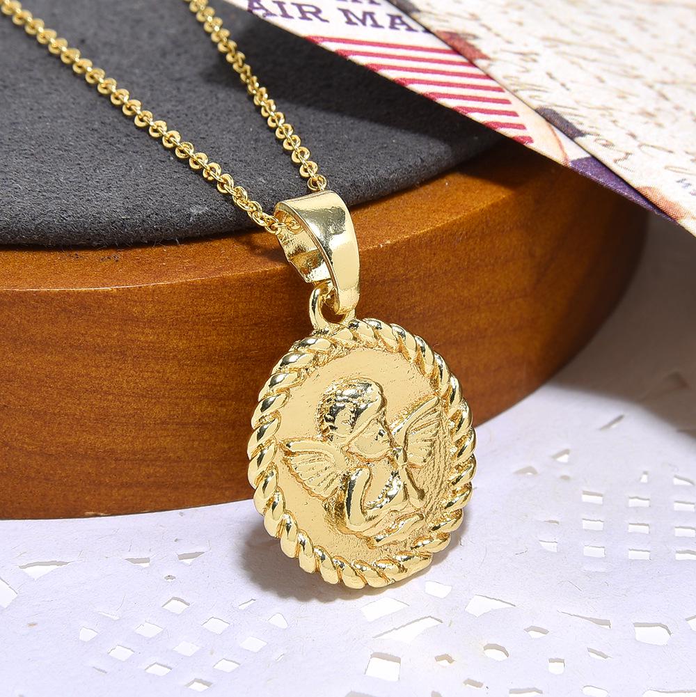 Ретро Медь Циркон Сердце и Звезда Луна Ожерелье Подвеска для Мужчин и Женщин