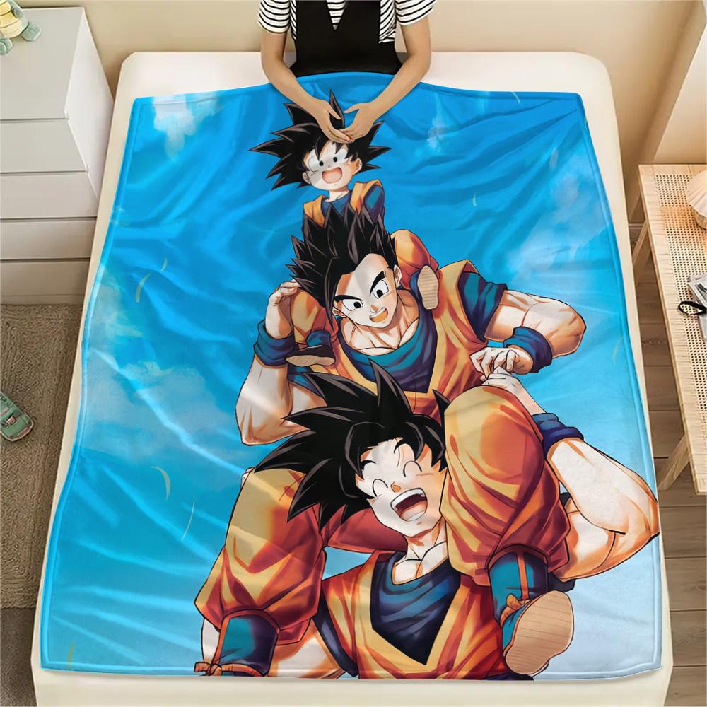 Dragon Ball Print Flannel Blanket, High quality Comfortable for All Seasons, Home Decor, Warmth and Comfort