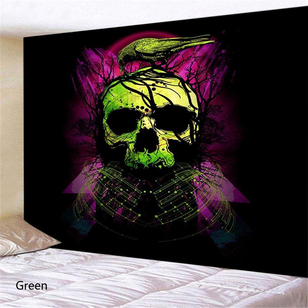 Подходит для украшения дома, настенный художественный гобелен с черепом, настенный подвесной психоделический художественный гобелен с черепом
