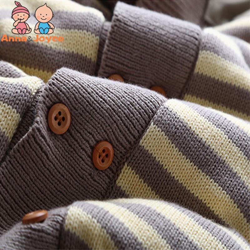 Baby New Double-Breasted Thickening Warm Soft Romper Thick Fleece Warm Cardigan Kids Sweater